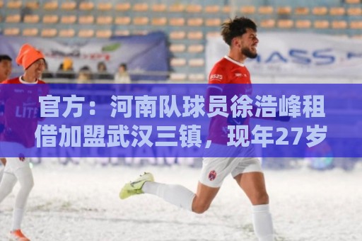 官方：河南队球员徐浩峰租借加盟武汉三镇，现年27岁司职后卫