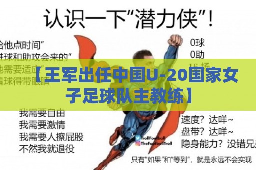 【王军出任中国U-20国家女子足球队主教练】 【王军出任中国U-20国家女子足球队主教练】