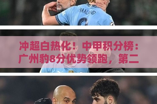 冲超白热化！中甲积分榜：广州豹8分优势领跑，第二至第八仅差6分