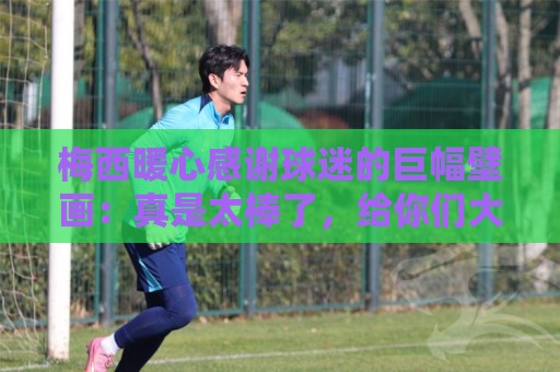 梅西暖心感谢球迷的巨幅壁画：真是太棒了，给你们大大的拥抱