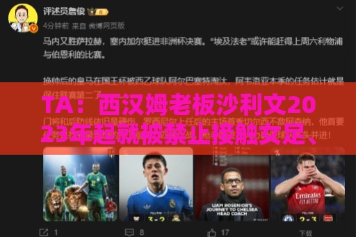 TA：西汉姆老板沙利文2023年起就被禁止接触女足、青年队